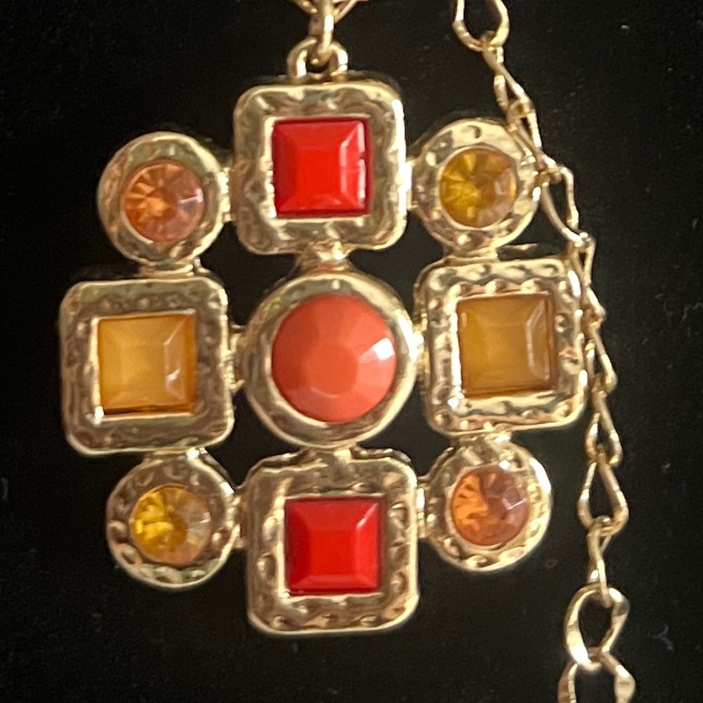 Vintage cluster necklace